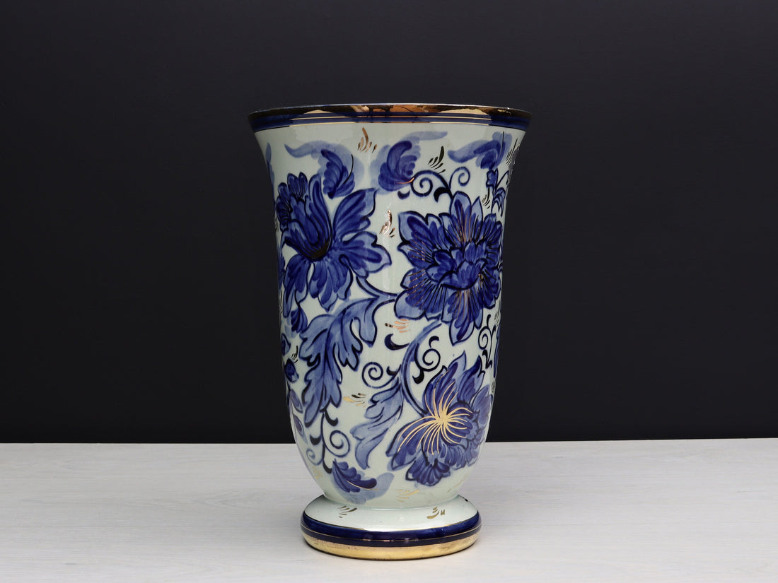 Stunning Ceramic Flower Vase | Vintage Vase- Belgium H.BEQUET QUAREGNON