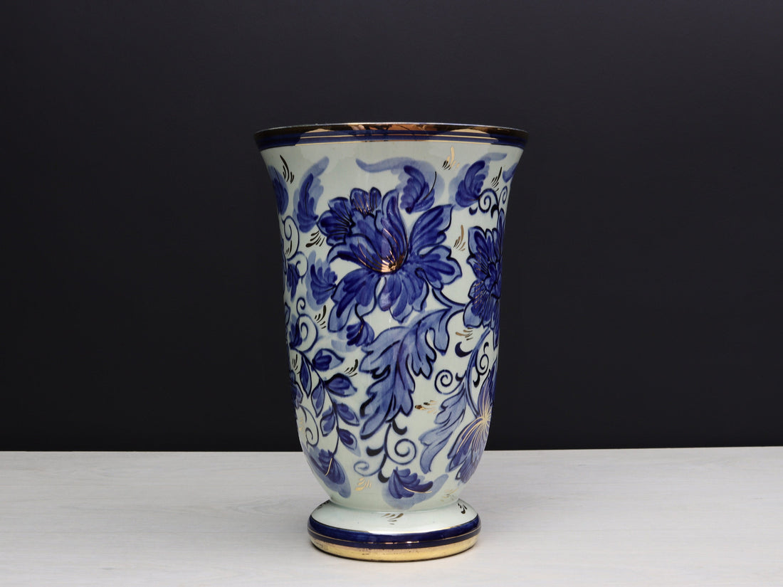 Stunning Ceramic Flower Vase | Vintage Vase- Belgium H.BEQUET QUAREGNON