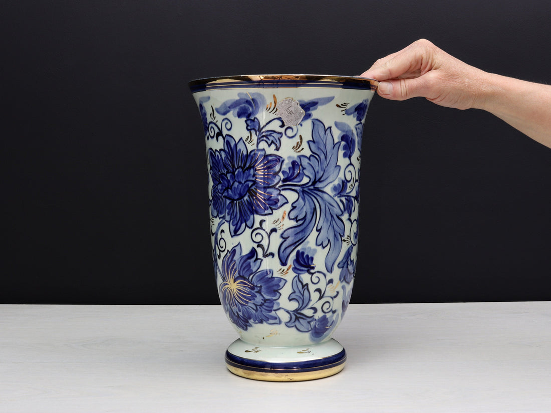 Stunning Ceramic Flower Vase | Vintage Vase- Belgium H.BEQUET QUAREGNON