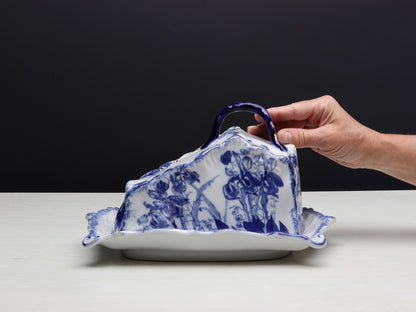 Blue and White Cheese Dome-Serving Dish | Wedding Gift