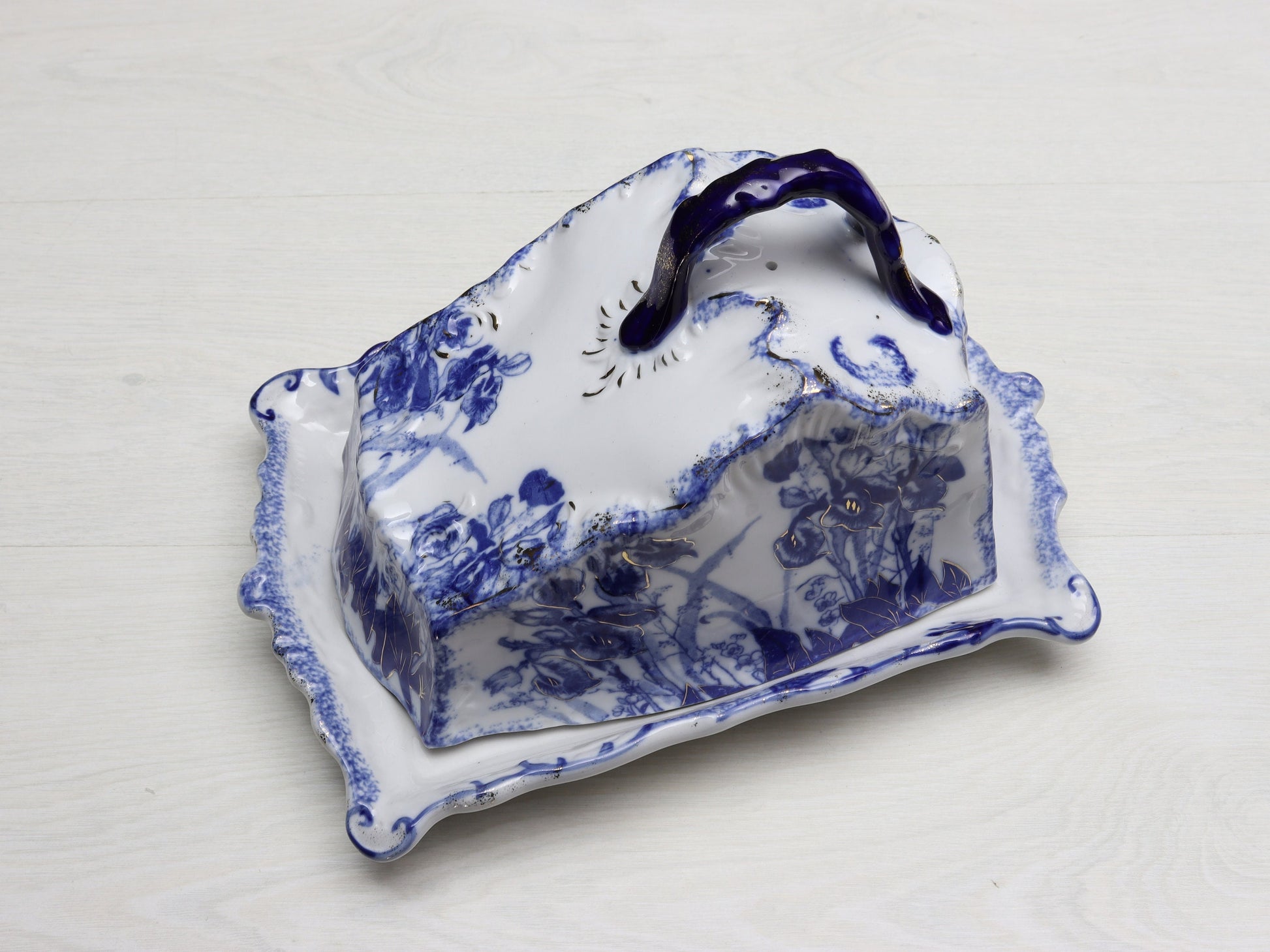 Blue and White Cheese Dome-Serving Dish | Wedding Gift