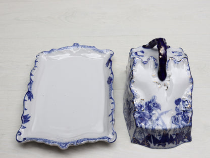 Blue and White Cheese Dome-Serving Dish | Wedding Gift