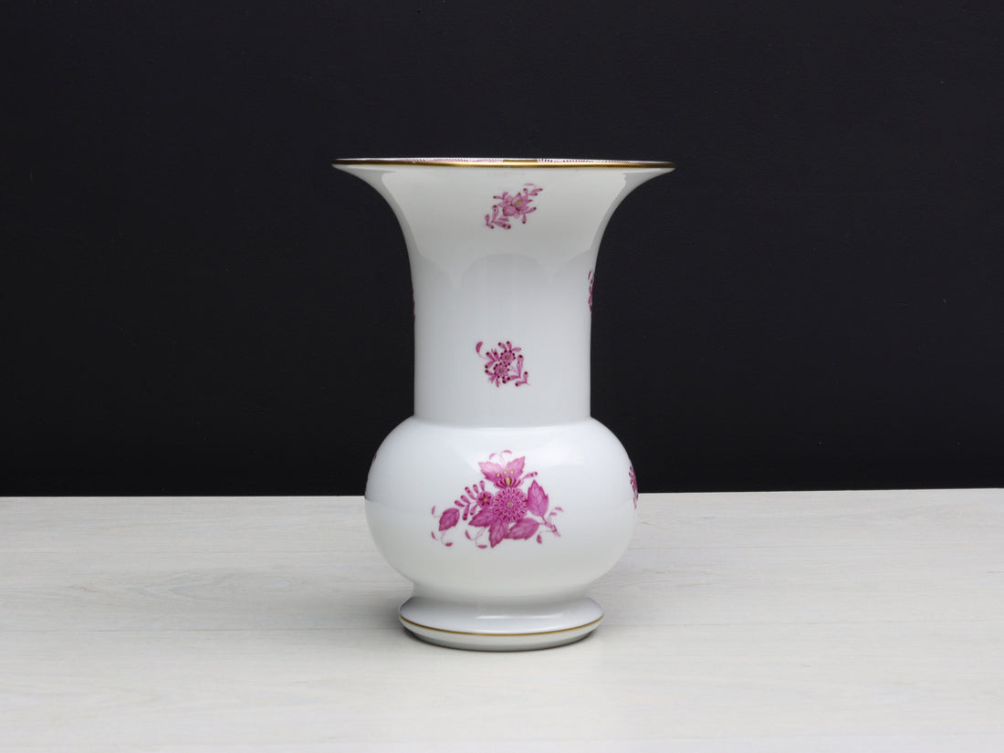Elegant Hand Painted Herend Porcelain Vase