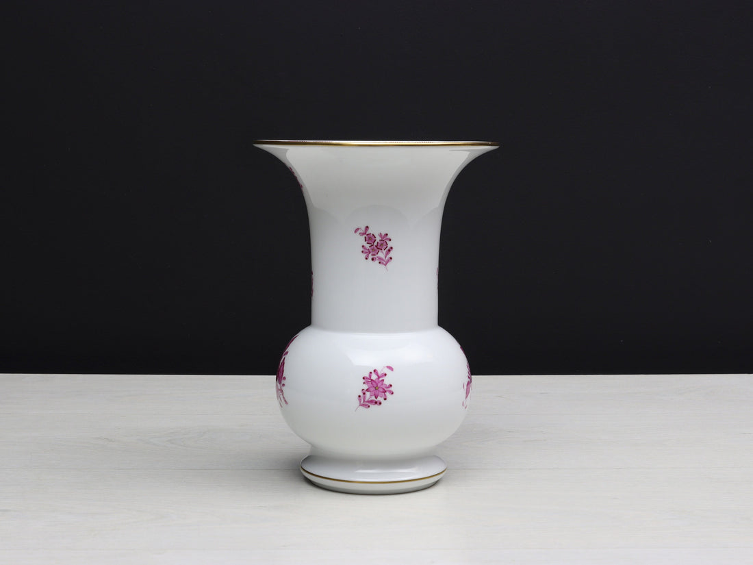 Elegant Hand Painted Herend Porcelain Vase