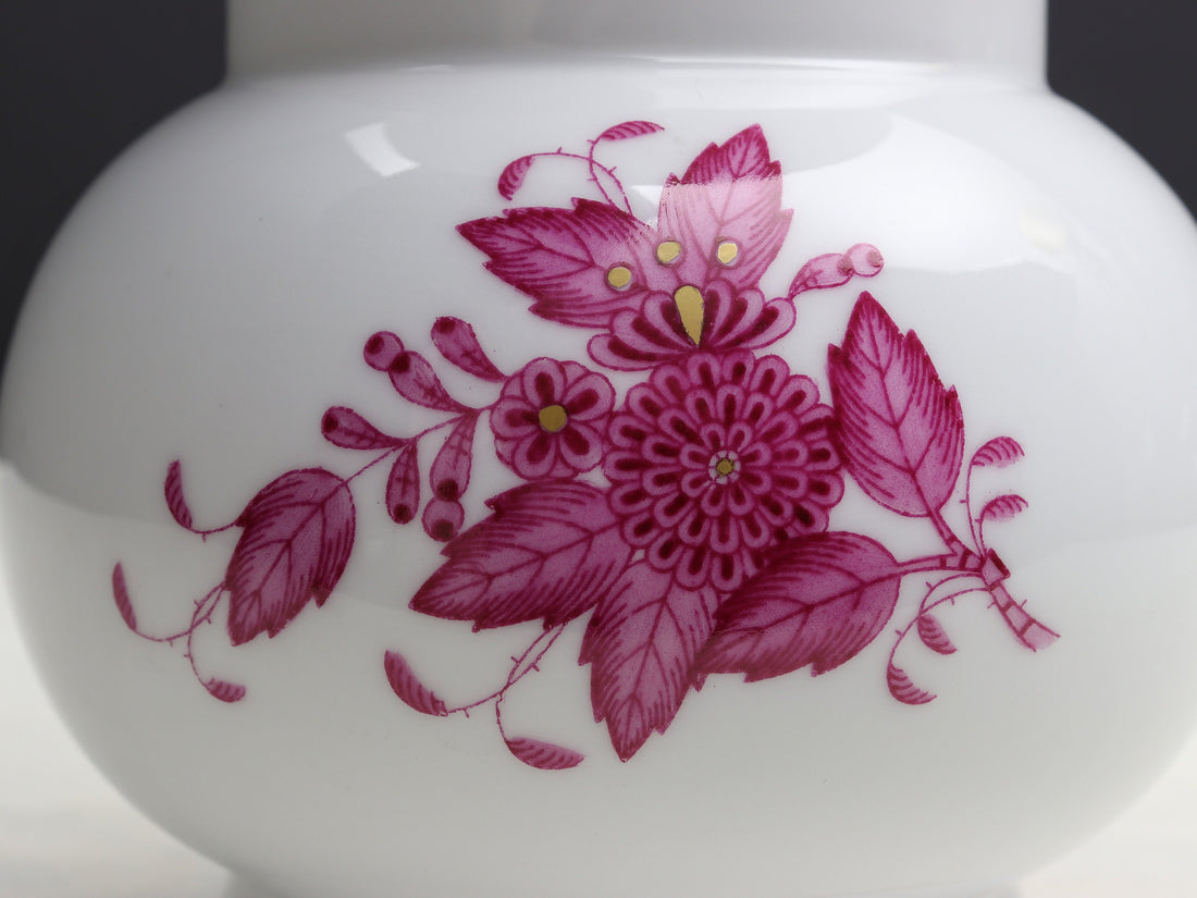 Elegant Hand Painted Herend Porcelain Vase