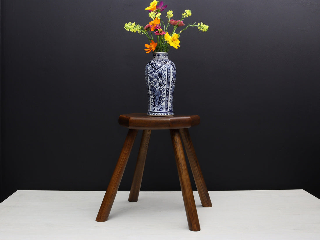 Farmhouse Decor Wooden Milking Stool-Wood Step Stool-Plant Stand | Entryway Decor