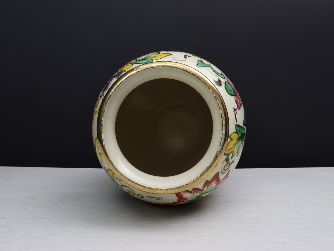 Large Flower Vase | H.BEQUET QUAREGNON | Vintage Vase