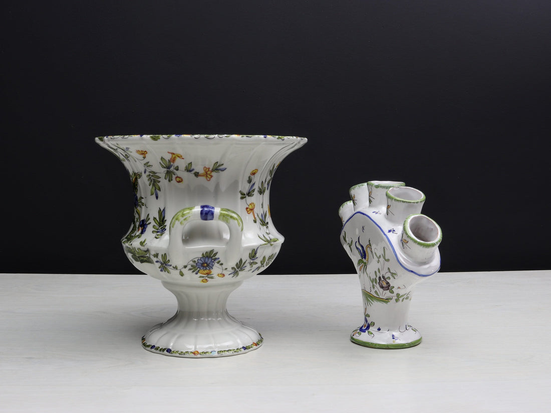 Unique Hand-Painted Tulip Vase- Urn Planter: A Fusion of Style and Function for Modern & Vintage Decor