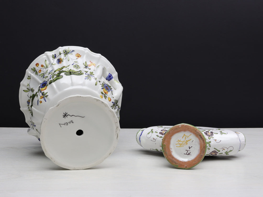 Unique Hand-Painted Tulip Vase- Urn Planter: A Fusion of Style and Function for Modern & Vintage Decor