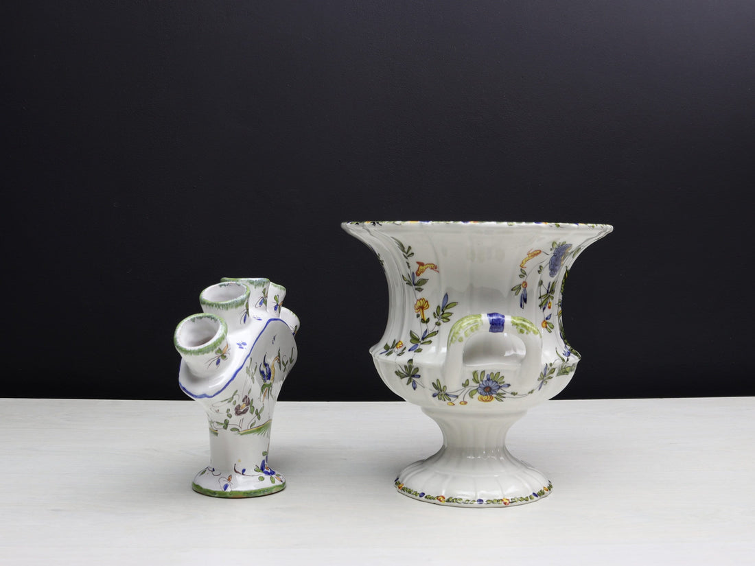 Unique Hand-Painted Tulip Vase- Urn Planter: A Fusion of Style and Function for Modern & Vintage Decor