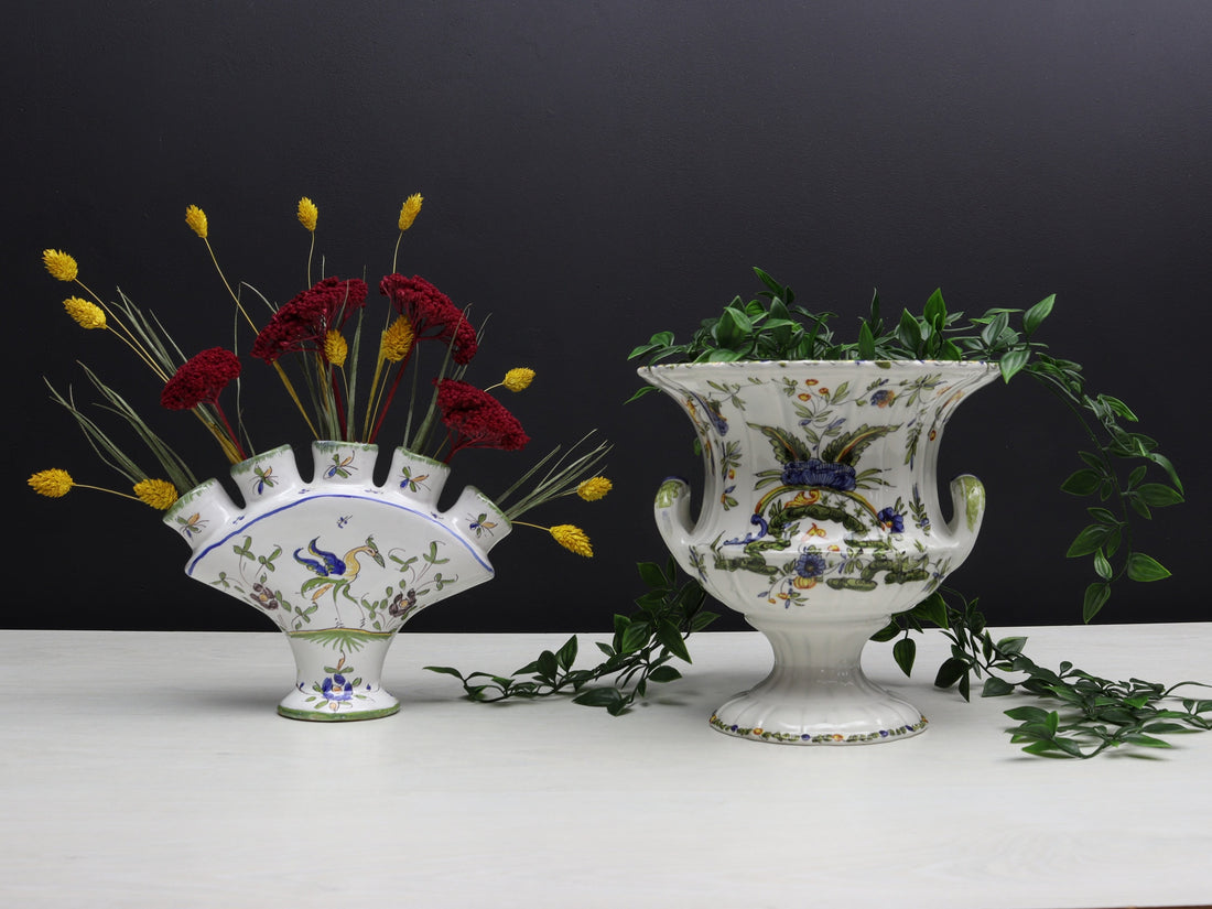 Unique Hand-Painted Tulip Vase- Urn Planter: A Fusion of Style and Function for Modern & Vintage Decor