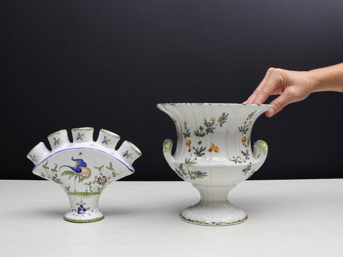 Unique Hand-Painted Tulip Vase- Urn Planter: A Fusion of Style and Function for Modern & Vintage Decor