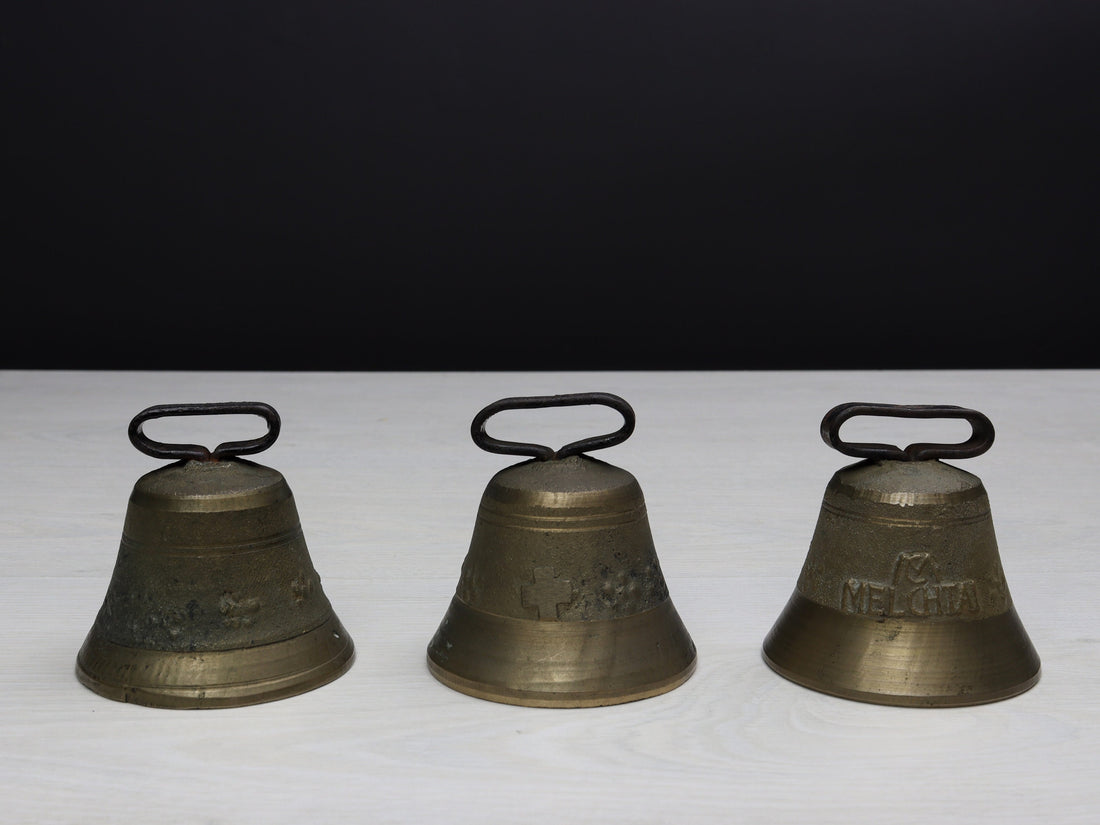 Swiss Vintage Brass Bells: A Timeless Accent for Modern Farmhouse Decor