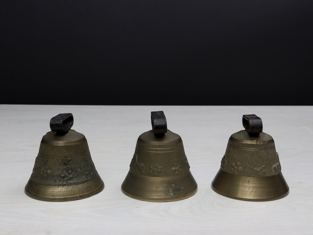 Swiss Vintage Brass Bells: A Timeless Accent for Modern Farmhouse Decor