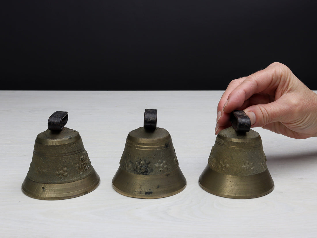 Swiss Vintage Brass Bells: A Timeless Accent for Modern Farmhouse Decor