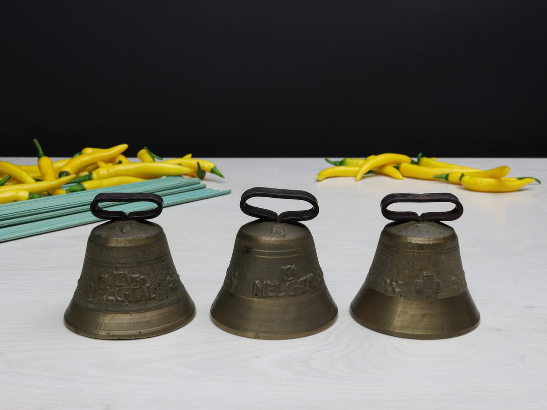 Swiss Vintage Brass Bells: A Timeless Accent for Modern Farmhouse Decor
