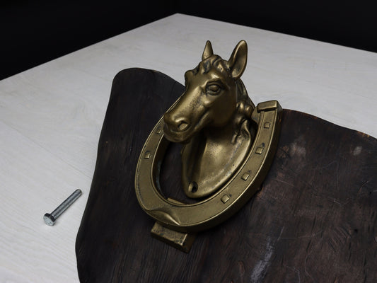 Vintage Horse Decor Figure Brass Door Knocker | Entry Door Hardware |Horse Lovers Unique Finds and Gifts Ideas