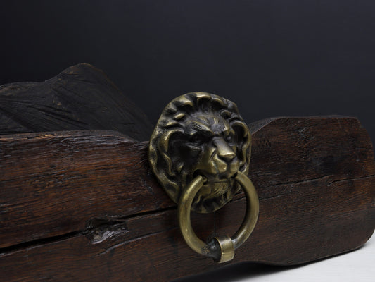 Vintage Brass Lion Door Knocker, Entry Door Hardware | Antique Door Knocker| Unique Gift Ideas