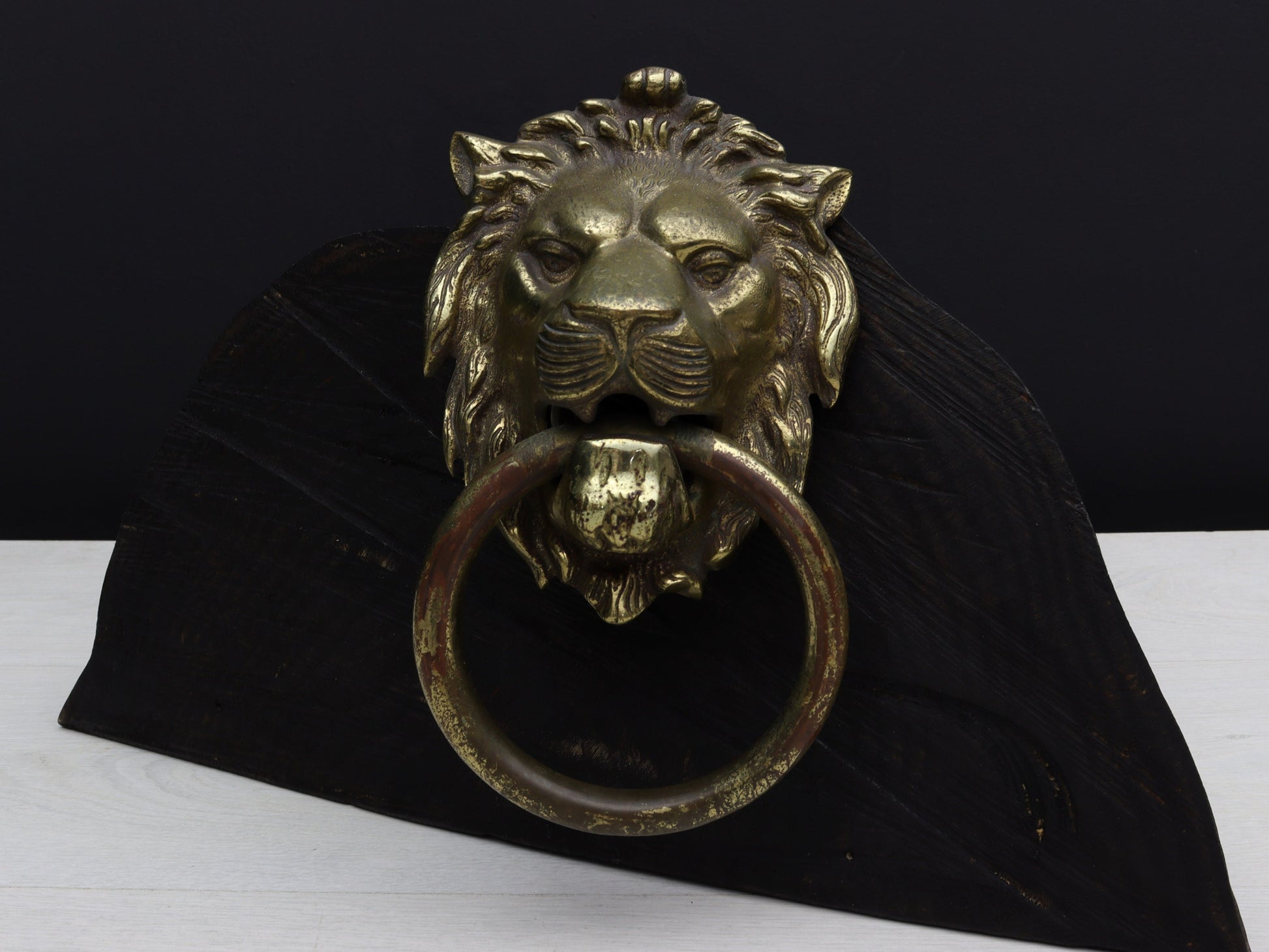 Gorgeous Lion Head Brass Door Knocker | Antique Door Knocker-Front Door Hardware