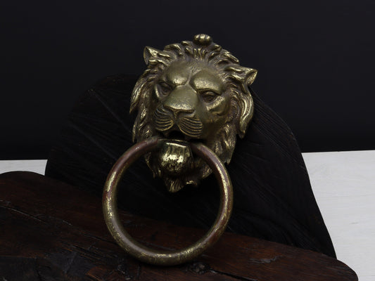 Gorgeous Lion Head Brass Door Knocker | Antique Door Knocker-Front Door Hardware