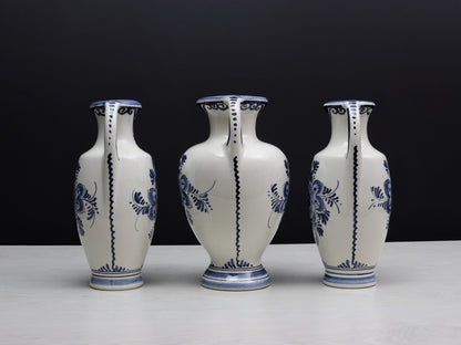 Delft Blue and White Vase Set | Delft Pottery, Decorative Vases | Vintage Home Decor