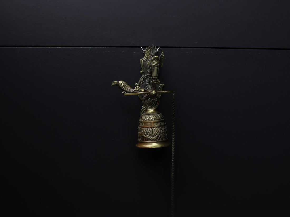 Brass Hanging Bell-Farmhouse Decor | Brass Wall Mounted Bell | Vintage Home Decor