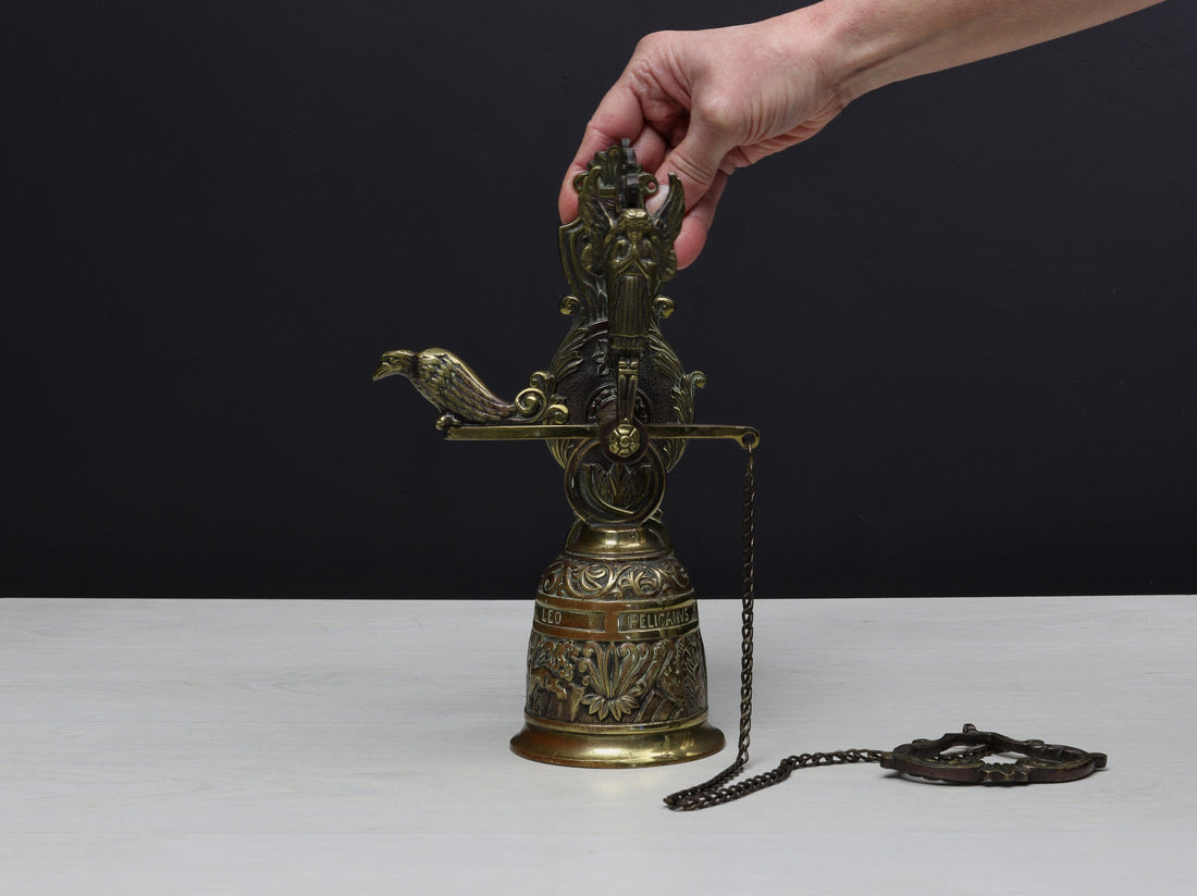 Brass Hanging Bell-Farmhouse Decor | Brass Wall Mounted Bell | Vintage Home Decor