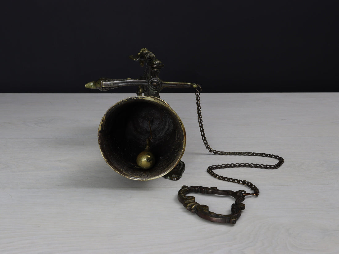 Brass Hanging Bell-Farmhouse Decor | Brass Wall Mounted Bell | Vintage Home Decor